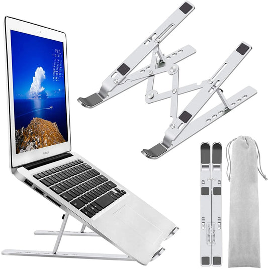 Aluminium Foldable Laptop Stand Adjustable Ergonomic Notebook Holder for 10-17 Inch Laptops