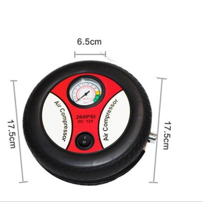 Portable Car Air Pump 260 PSI DC 12V Electric Tyre Inflator Air Compressor for Cars, SUVs, Trucks & Motorcycles