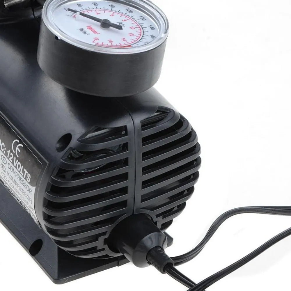 Mini 12V 300 PSI Portable Car Air Pump Electric Tyre Inflator Air Compressor for Cars, SUVs & Motorcycles