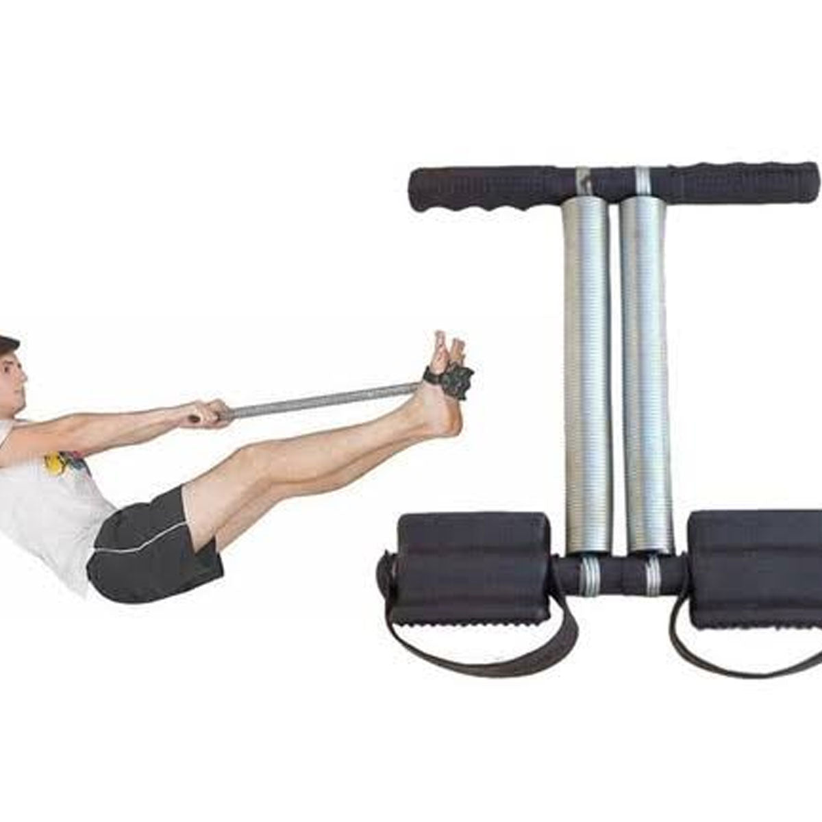 Tummy Trimmer Double Spring Resistance Trainer for Home Gym | Ab Exercise & Full Body Workout Equipment