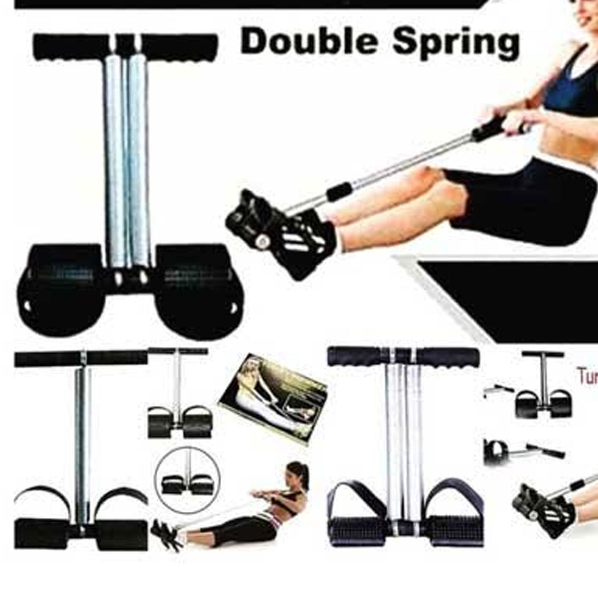 Tummy Trimmer Double Spring Resistance Trainer for Home Gym | Ab Exercise & Full Body Workout Equipment