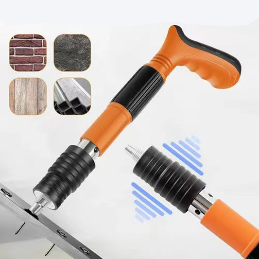 Heavy Duty Manual Steel Nail Gun Set for Concrete Walls | Portable Wall Fastening Tool with Accessories