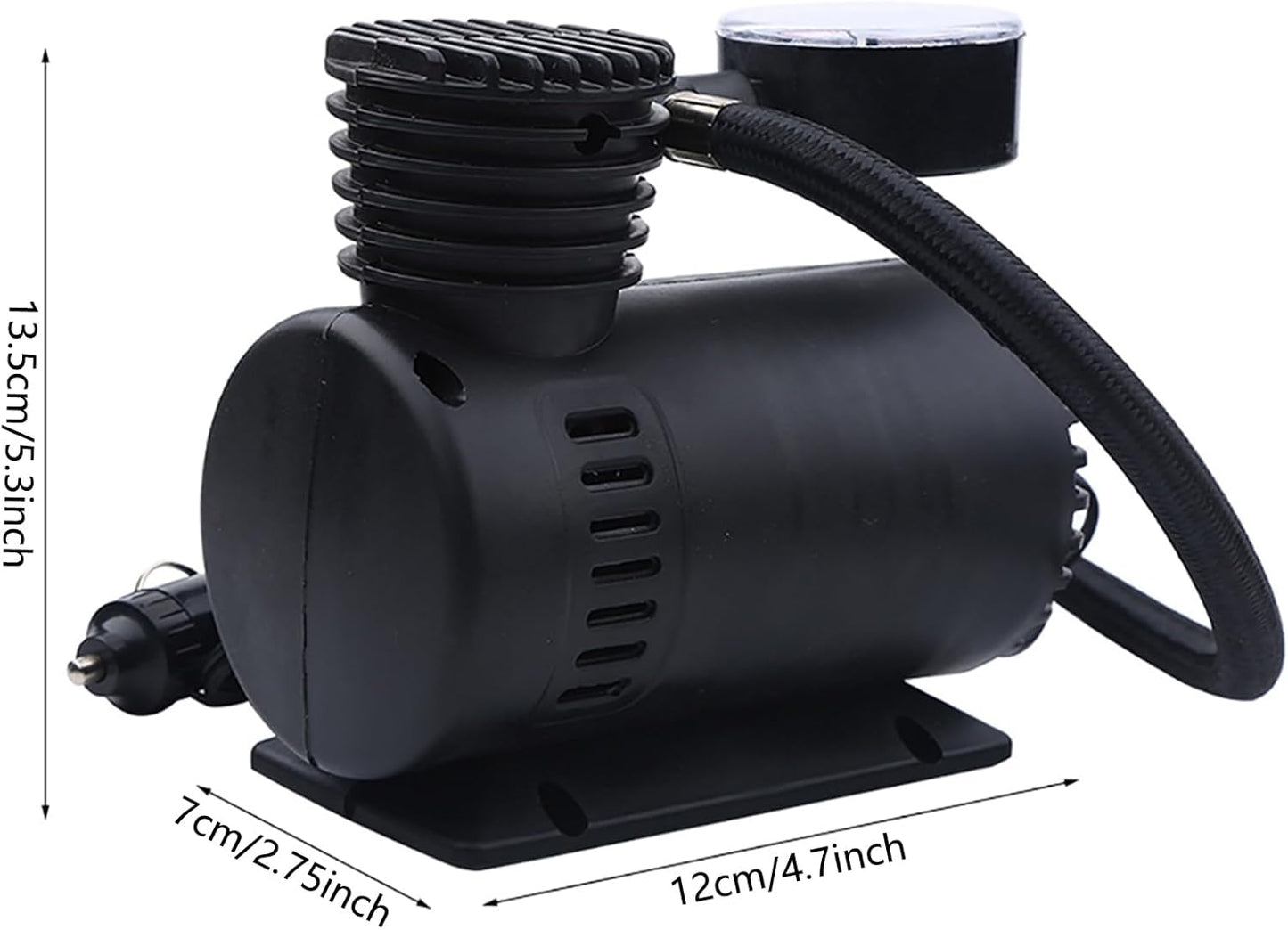 Mini 12V 300 PSI Portable Car Air Pump Electric Tyre Inflator Air Compressor for Cars, SUVs & Motorcycles