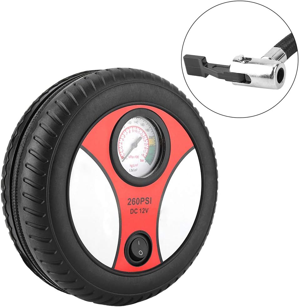 Portable Car Air Pump 260 PSI DC 12V Electric Tyre Inflator Air Compressor for Cars, SUVs, Trucks & Motorcycles