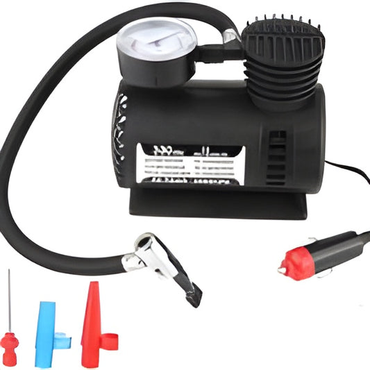 Mini 12V 300 PSI Portable Car Air Pump Electric Tyre Inflator Air Compressor for Cars, SUVs & Motorcycles