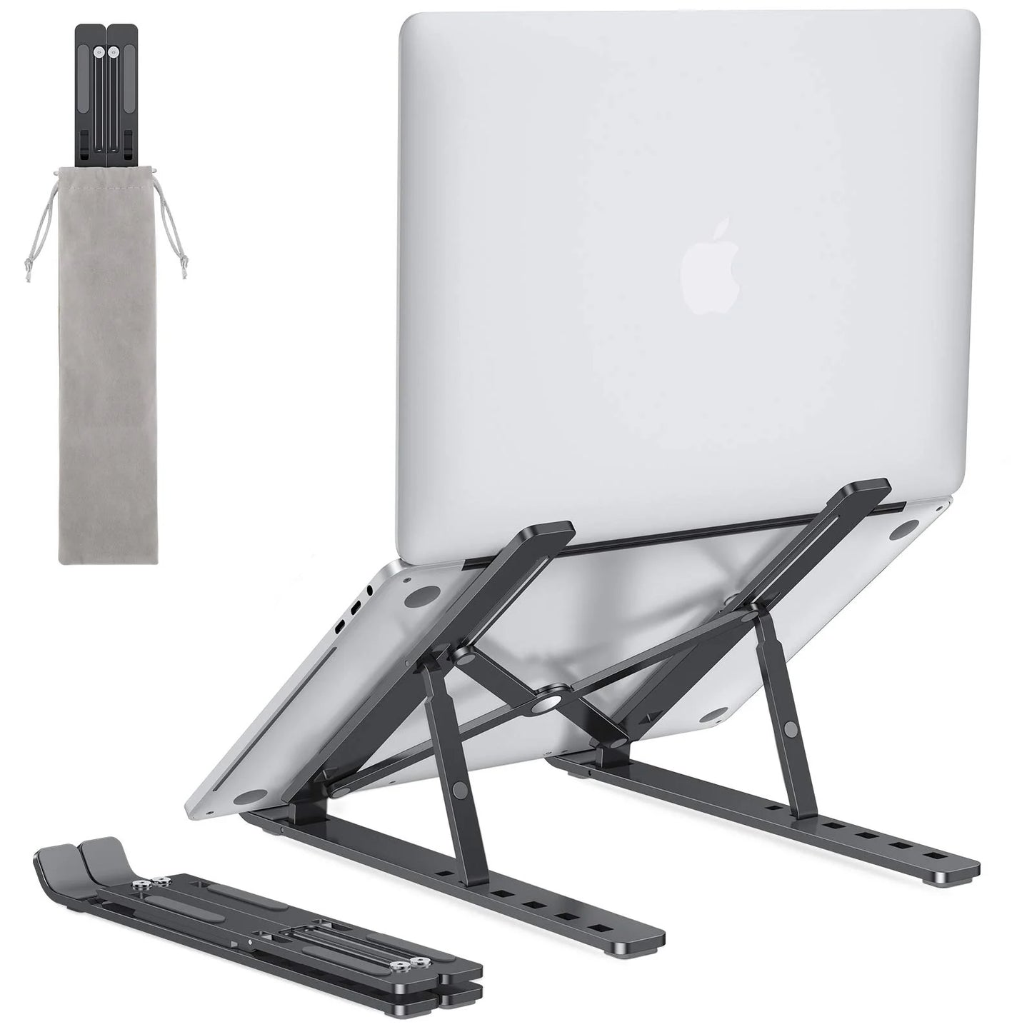 Aluminium Foldable Laptop Stand Adjustable Ergonomic Notebook Holder for 10-17 Inch Laptops