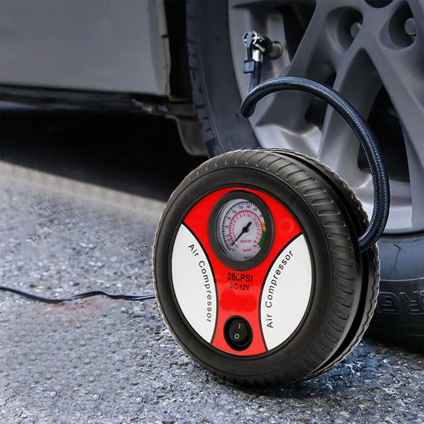Portable Car Air Pump 260 PSI DC 12V Electric Tyre Inflator Air Compressor for Cars, SUVs, Trucks & Motorcycles