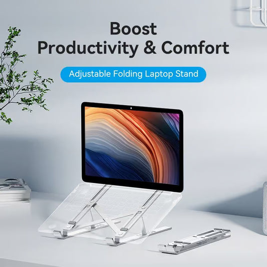 Aluminium Foldable Laptop Stand Adjustable Ergonomic Notebook Holder for 10-17 Inch Laptops