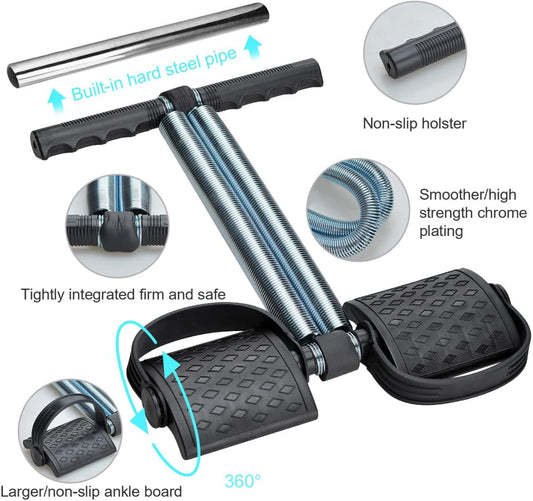 Tummy Trimmer Double Spring Resistance Trainer for Home Gym | Ab Exercise & Full Body Workout Equipment