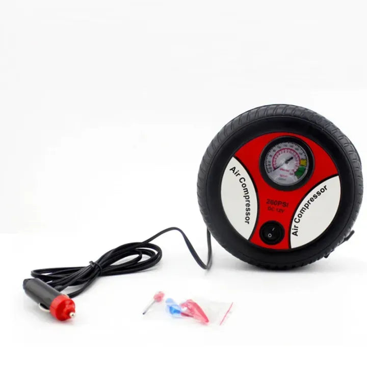 Portable Car Air Pump 260 PSI DC 12V Electric Tyre Inflator Air Compressor for Cars, SUVs, Trucks & Motorcycles