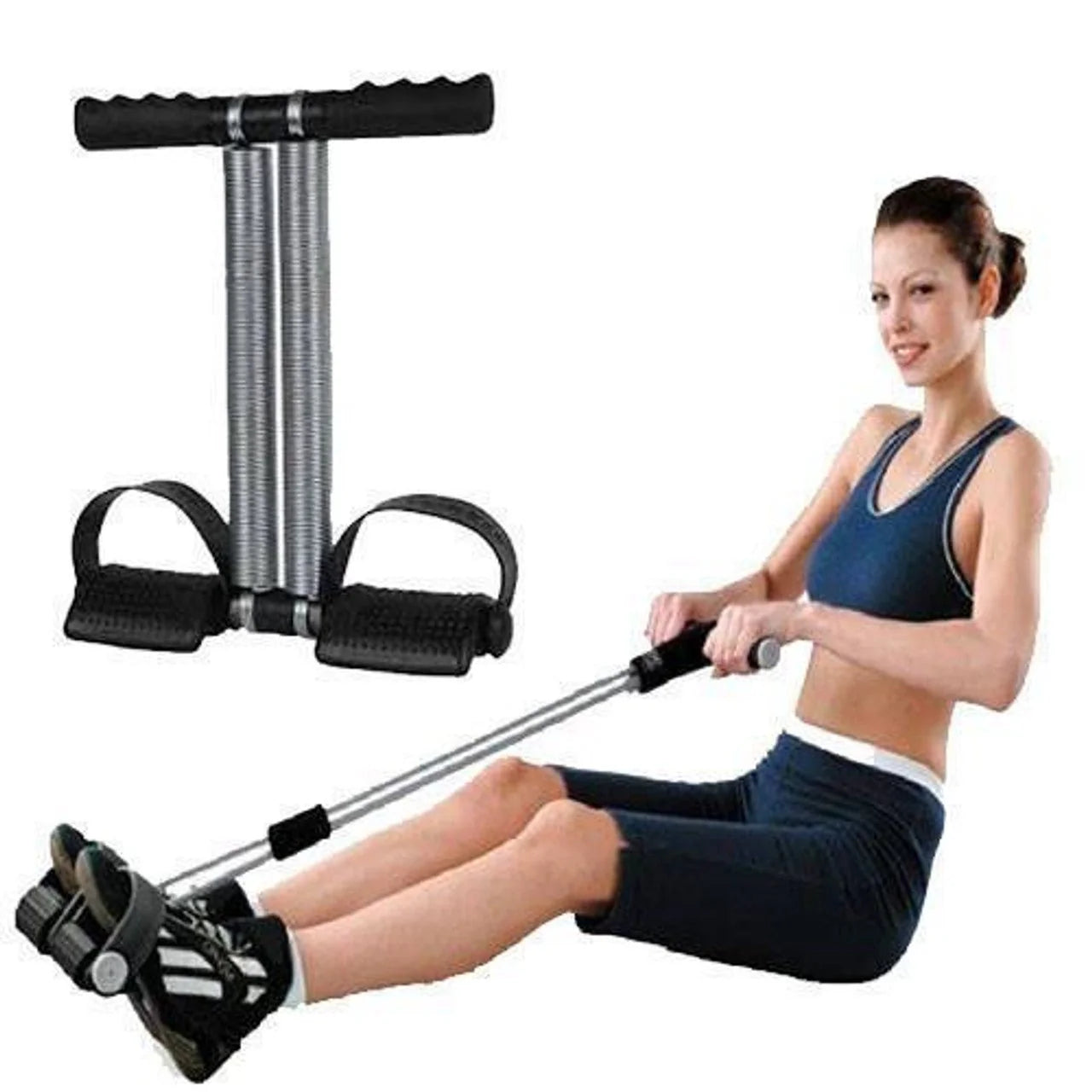 Tummy Trimmer Double Spring Resistance Trainer for Home Gym | Ab Exercise & Full Body Workout Equipment
