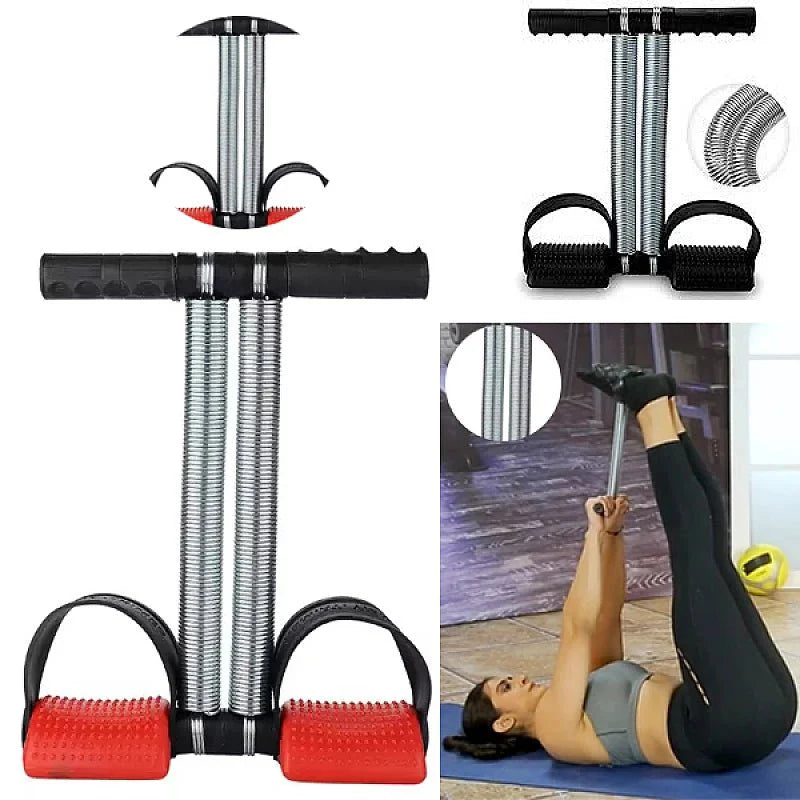 Tummy Trimmer Double Spring Resistance Trainer for Home Gym | Ab Exercise & Full Body Workout Equipment