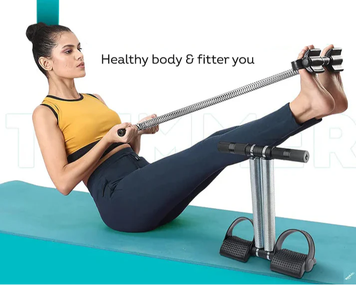 Tummy Trimmer Double Spring Resistance Trainer for Home Gym | Ab Exercise & Full Body Workout Equipment
