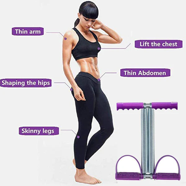 Tummy Trimmer Double Spring Resistance Trainer for Home Gym | Ab Exercise & Full Body Workout Equipment